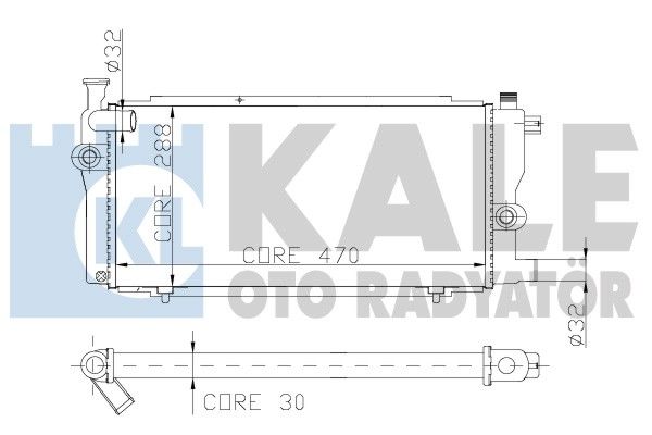 KALE OTO RADYATÖR Радиатор, охлаждение двигателя 156800